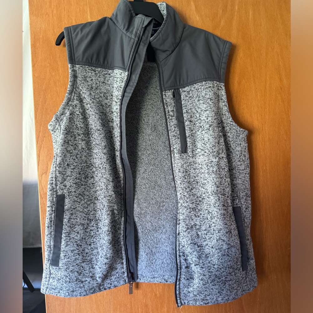 George Charcoal Fleece Vest
